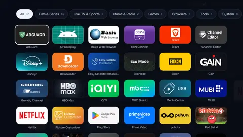 Launchpad with automatic categories, filtered by focusing one.